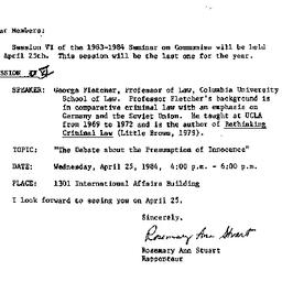Announcements, 1984-04-03. ...