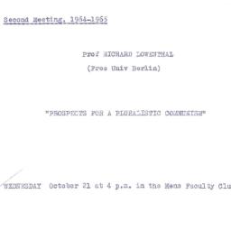 Announcements, 1964-10-21. ...