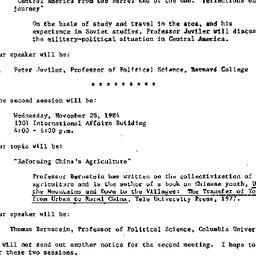 Announcements, 1984-10-31. ...
