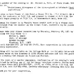 Announcements, 1981-03-02. ...