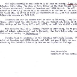 Announcements, 1975-05-05. ...