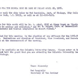 Announcements, 1978-05-01. ...