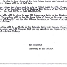 Announcements, 1978-03-06. ...