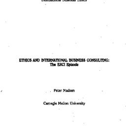 Background paper, Ethics in...