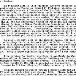 Announcements, 1978-11-30. ...