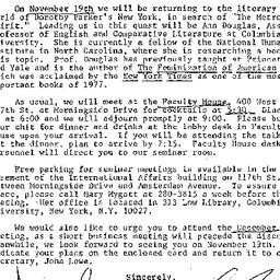 Announcements, 1978-11-03. ...