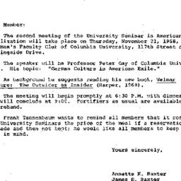 Announcements, 1968-11-11. ...