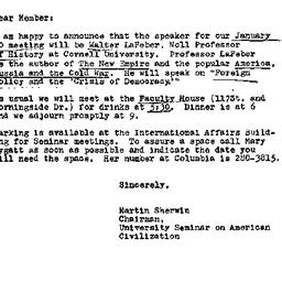 Announcements, 1977-01-06. ...