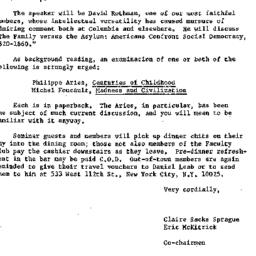 Announcements, 1966-11-06. ...