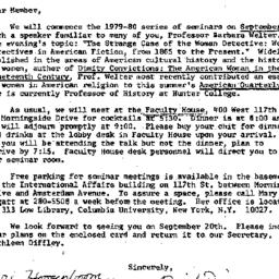 Announcements, 1979-09-07. ...
