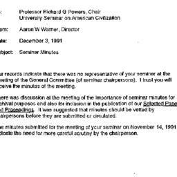 Correspondence, 1991-12-03....