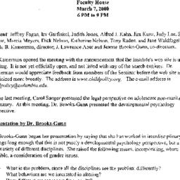 Minutes, 2001-03-07. Child ...