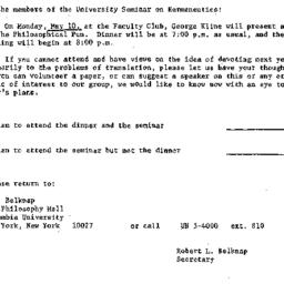 Announcements, 1965-04-30. ...