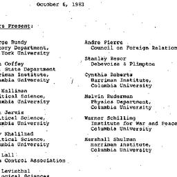Minutes, 1983-10-06. Arms C...