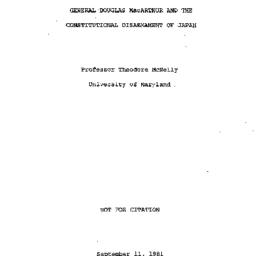 Speaker's paper, 1981-0...
