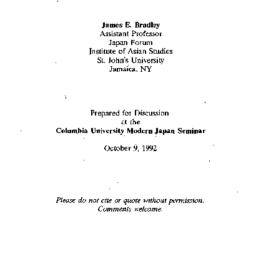 Speaker's paper, 1992-1...