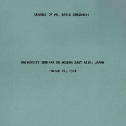 Speaker's paper, 1972-0...