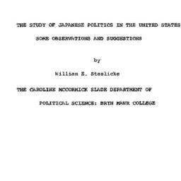 Speaker's paper, 1970-0...