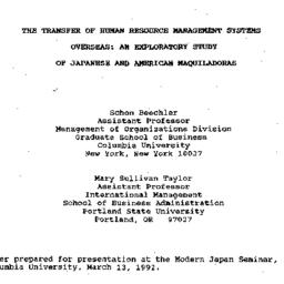 Speaker's paper, 1992-0...