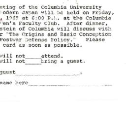 Announcements, 1969-02-14. ...