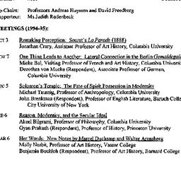 Schedules, Modernism and Mo...