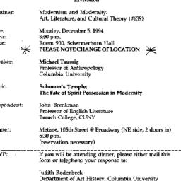 Announcements, 1994-12-05. ...