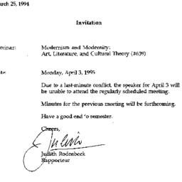 Announcements, 1995-04-03. ...