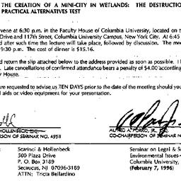 Announcements, 1996-02-07. ...