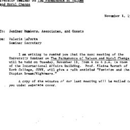 Announcements, 1980-11-11. ...