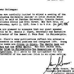 Announcements, 1976-03-22. ...