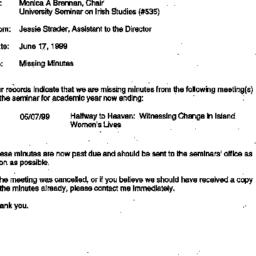 Correspondence, 1999-06-17....