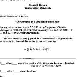 Announcements, 1993-11-10. ...