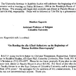 Announcements, 1994-01-28. ...
