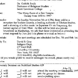 Announcements, 1995-11-16. ...