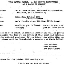 Announcements, 1968-10-16. ...