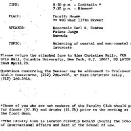 Announcements, 1974-05-02. ...