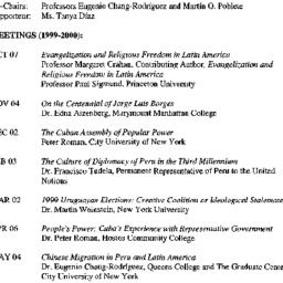 Schedules, Latin America, s...