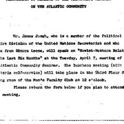Announcements, 1964-03-23. ...