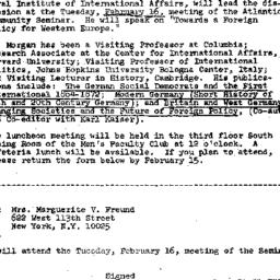 Announcements, 1971-02-05. ...
