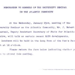 Announcements, 1963-01-07. ...