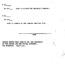 Announcements, 1980-12-29. ...