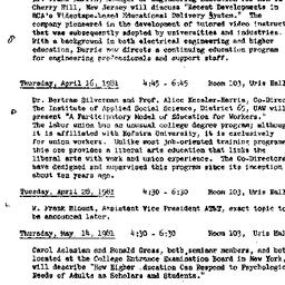 Announcements, 1981-03-12. ...