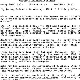 Announcements, 1985-11-19. ...