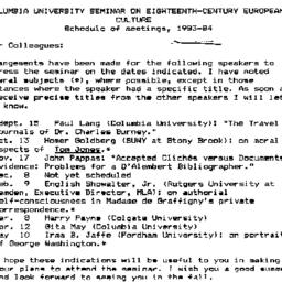 Announcements, 1984-06-06. ...