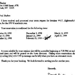 Correspondence, 1999-07-15....