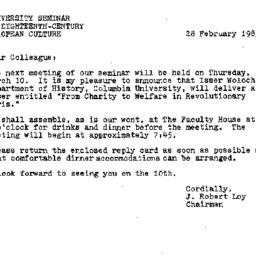 Announcements, 1983-02-28. ...