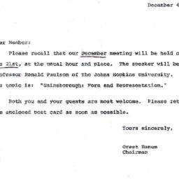 Announcements, 1972-12-04. ...