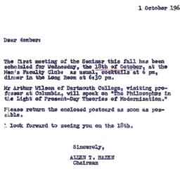 Announcements, 1967-10-01. ...