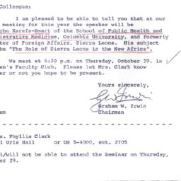 Announcements, 1964-10-14. ...