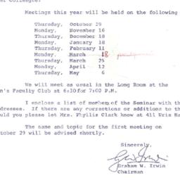 Announcements, 1964-10-01. ...